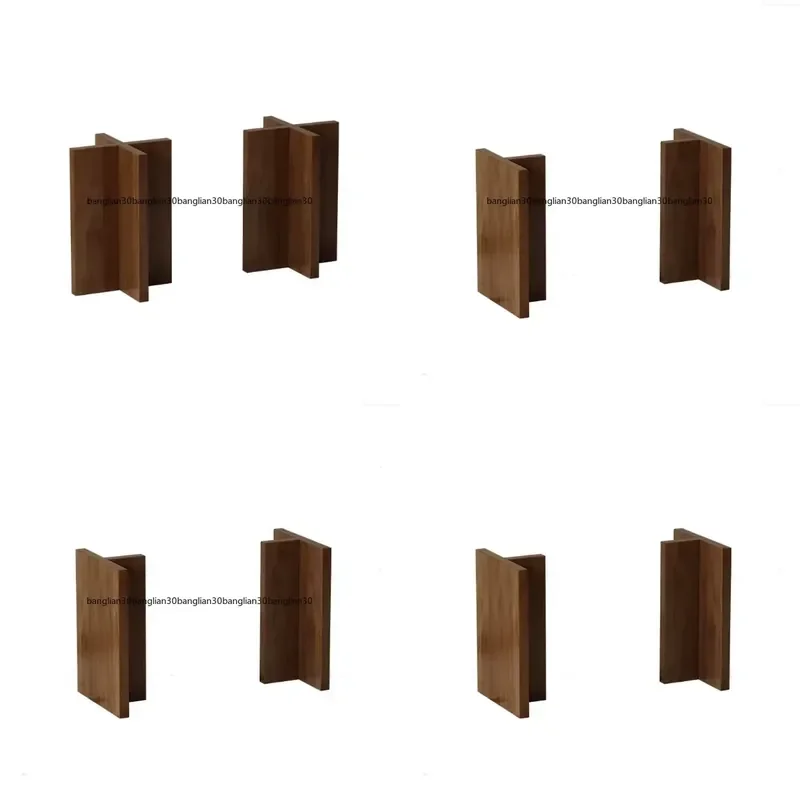 V-shaped T-shaped Pine Marble Island Table Bracket for Simple Solid Wood Legs Round Table Base Log Feet