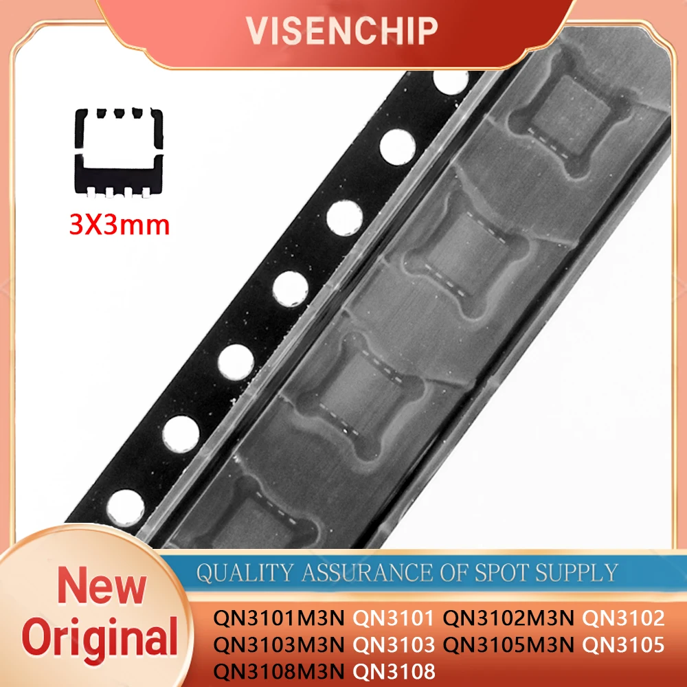 5pieces New Original QN3101 QN3102 QN3103 QN3105 QN3108 QN3101M3N QN3102M3N QN3103M3N QN3105M3N QN3108M3N Size 3X3mm QFN-8