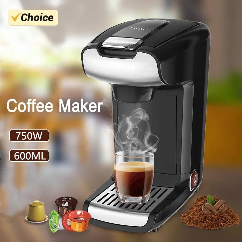 Coffee Maker Small Electric European American Brewing Coffee Machine Pot for home office use espresso capsule Espresso Mocha