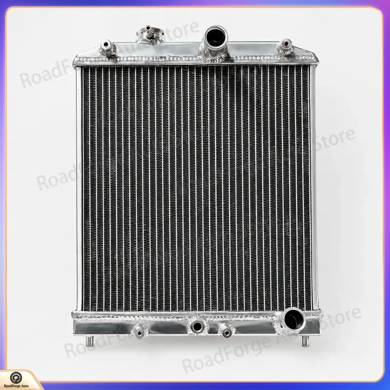 Aluminum Radiator for 1992-2000 Honda Civic CRX Del Sol EK EG D15 D16 B16 B18 with Shroud and Pipe 93 94 95 96 97