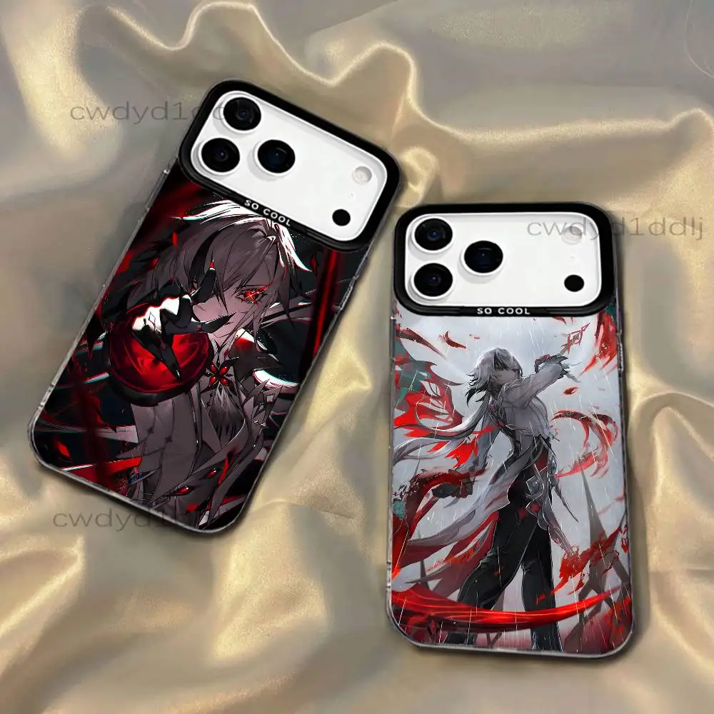 

Arlecchino G-Genshin Impact Phone Case For iPhone 17,16,15,14,13,12,X,8,Pro,Max,Plus,SE4,Air,Mini HD Black IMD Matte