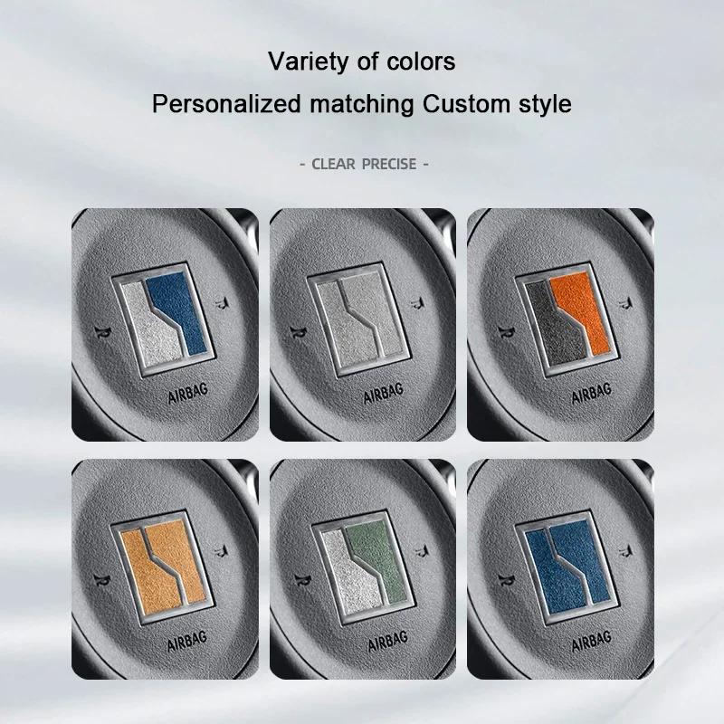 

For ZEEKR 001 Zeekr 009 ZEEKR 7x 2024 2025 Suede Steering Wheel Decorative Horn Decal Sticker Car Interiors Accessory