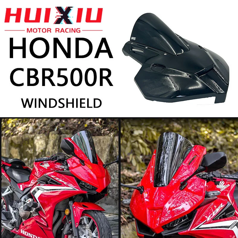 Motorcycle Sports Racing Windshield WindScreen Deflector Visor Viser For Double Bubble For HONDA CBR500R cbr 500r 2021-2023