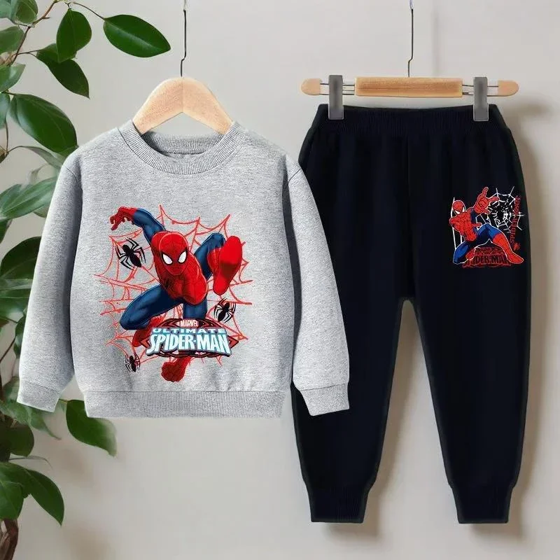 2025 Nuovi bambini Felpe casual Ragazzi Bambino Cartoon Abbigliamento Girocollo Stampa comica Pullover Pantaloni 2 pezzi Tute a maniche lunghe