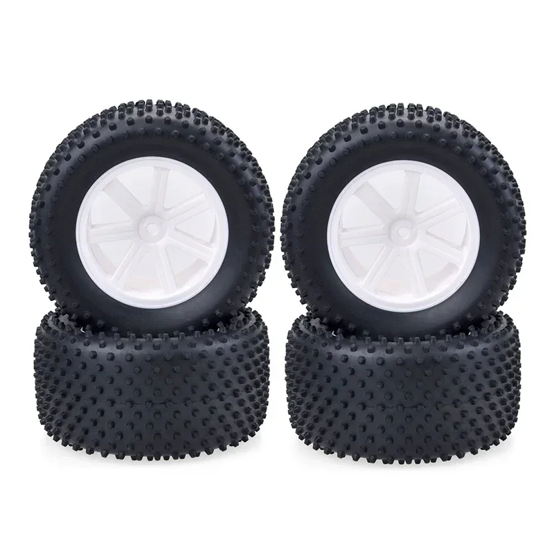 4 Stuks Desert Truck 102 Mm Rubber Spons Banden Velg Wielen Hub Hex Voor Rc 1/10 Auto Hsp off Road