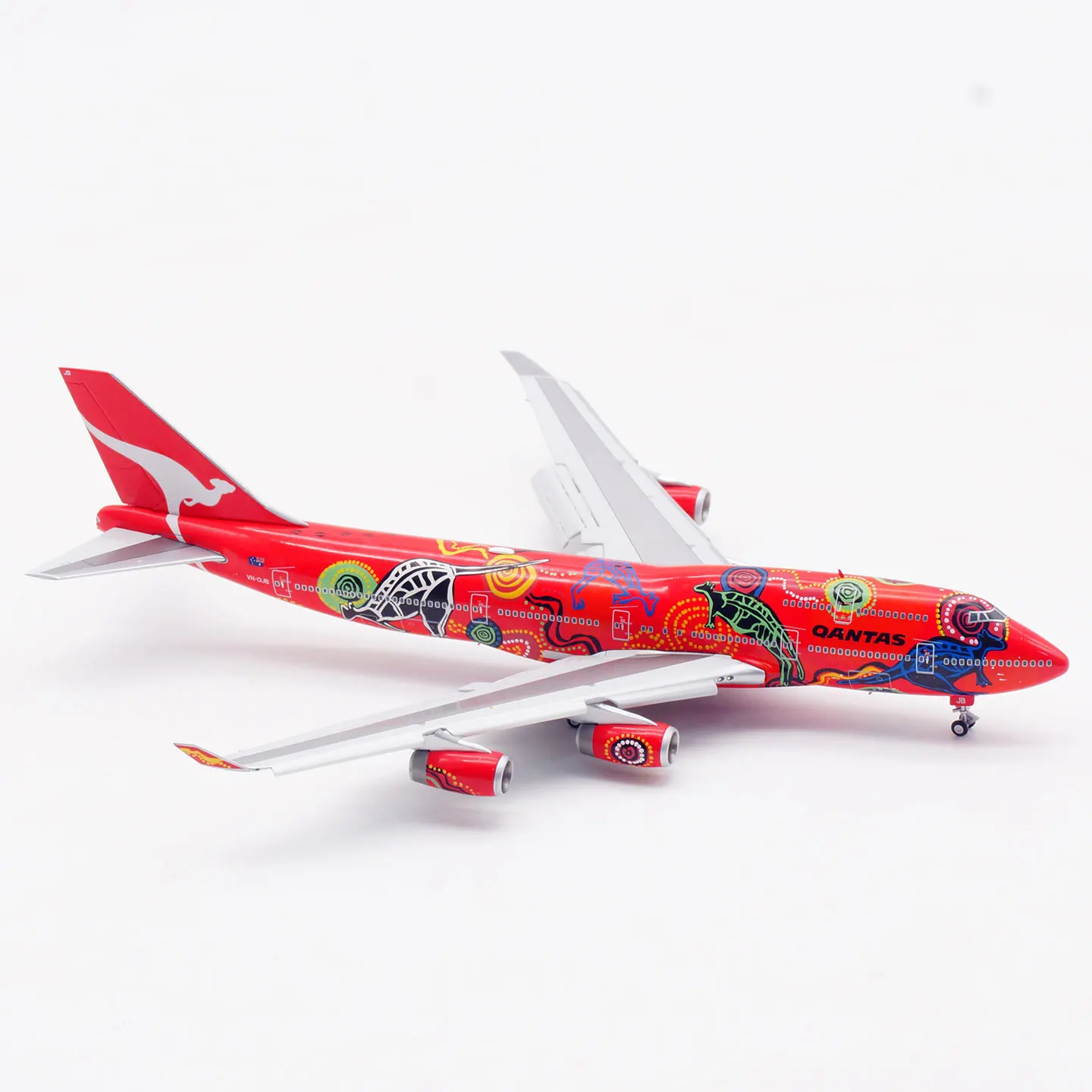 B616502F سبيكة تحصيل طائرة هدية HX نموذج 1:400 Qantas الخطوط الجوية بوينغ B747-400 دييكاست نموذج طائرة VH-OJB اللوحات أسفل