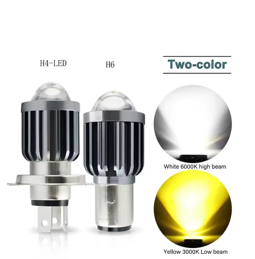 Motorcycle Headlight H4 BA20D CSP 12V LED Moto High/Low Beam Led Bulbs 12000LM Super Bright Autobike Fog Lamp