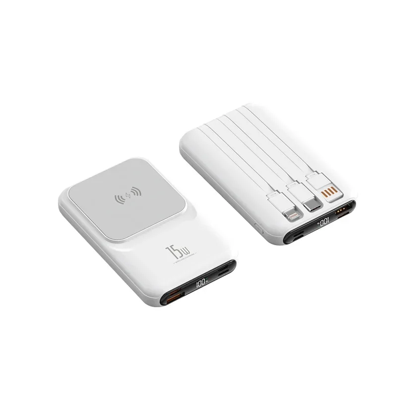 

*Magnetic power bank portable with its own cable 10000 mAh super fast charging mobile power supply universal
