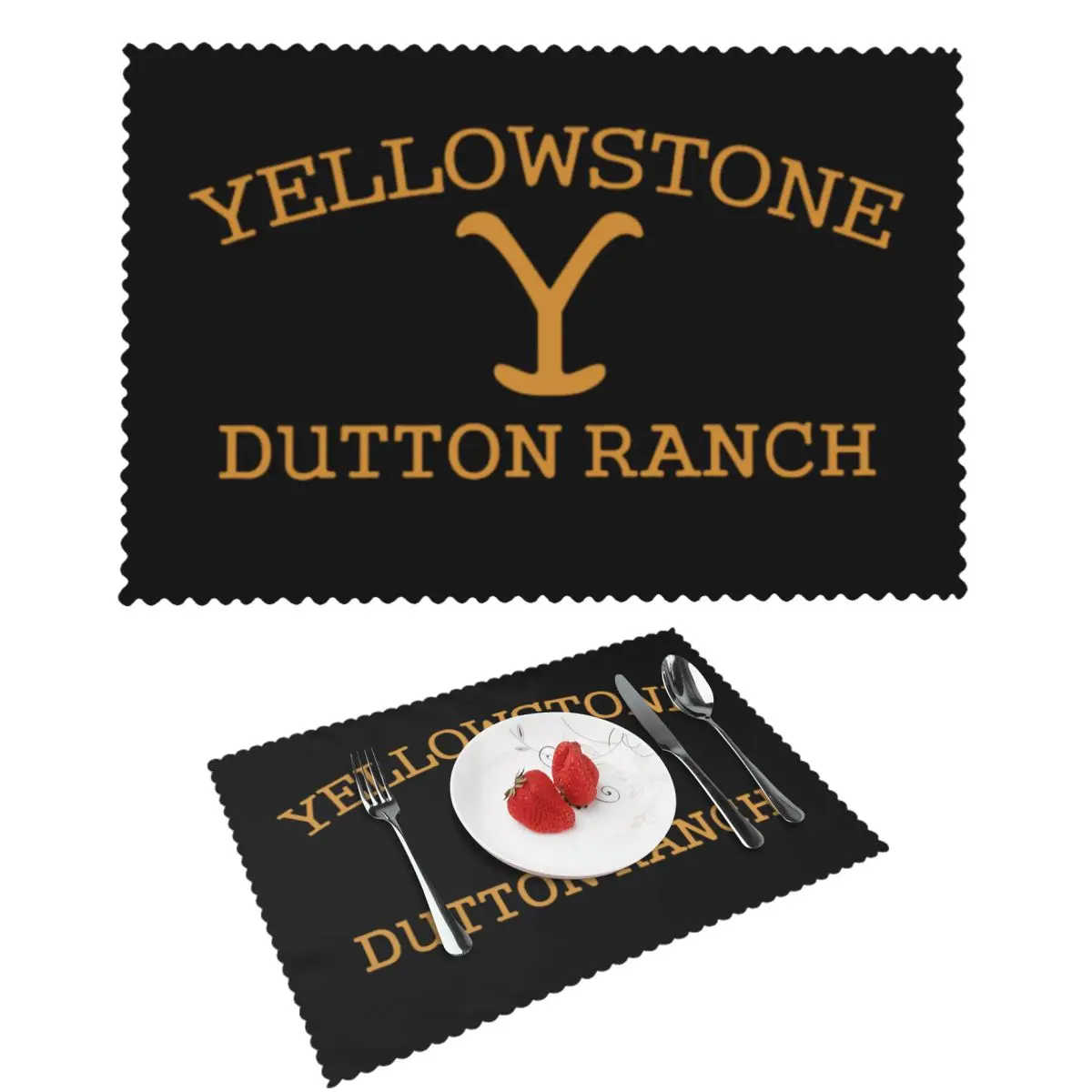 

Yellowstone Quick Dry Dutton Ranch Placemat Washable Plate Mat For Dining Table Bowl Coaster Home Decor Super Absorbent Mats