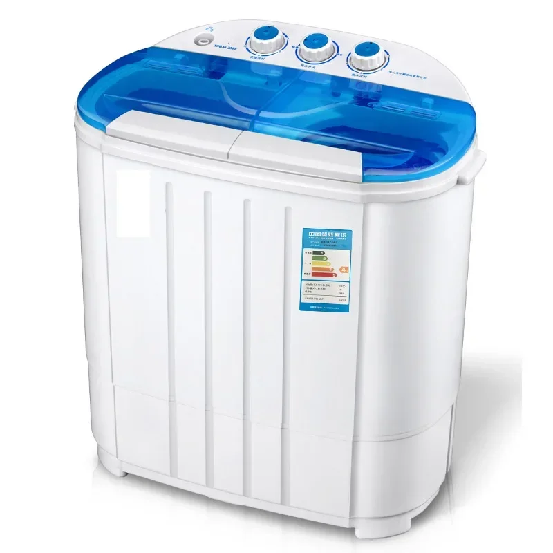 3.6KG kg household dual barrel semi-automatic baby washing machine for children, one package for shipping