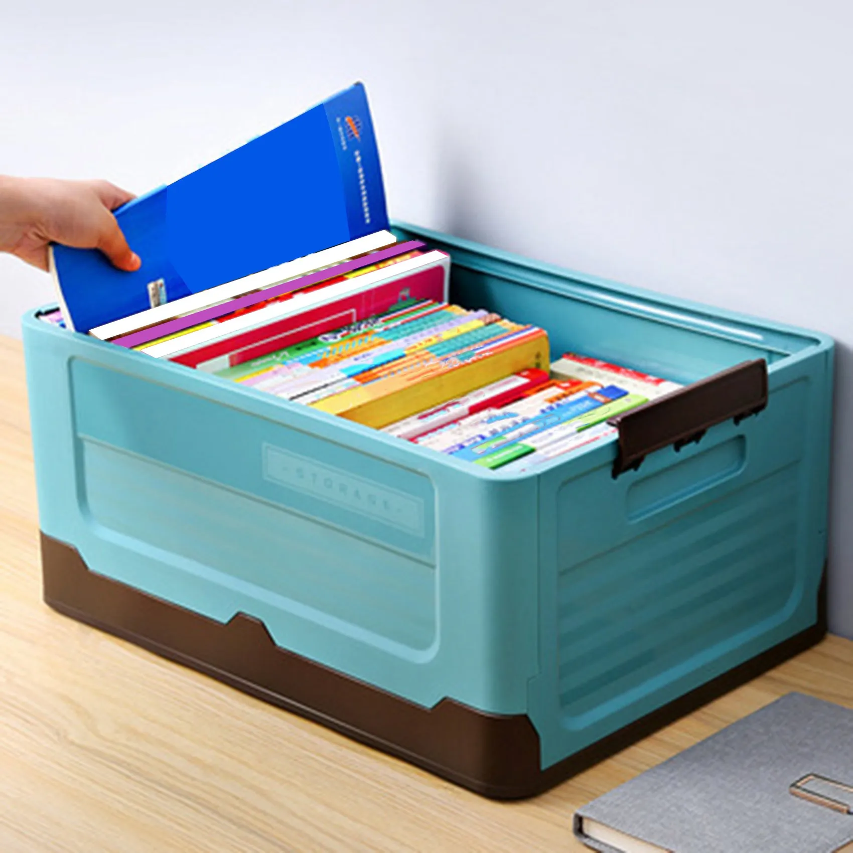 ABLU-Foldable Storage Box Clothes Storage Box Books Plastic Tool Box Trunk Car Outdoor Travel Folding Storage Box