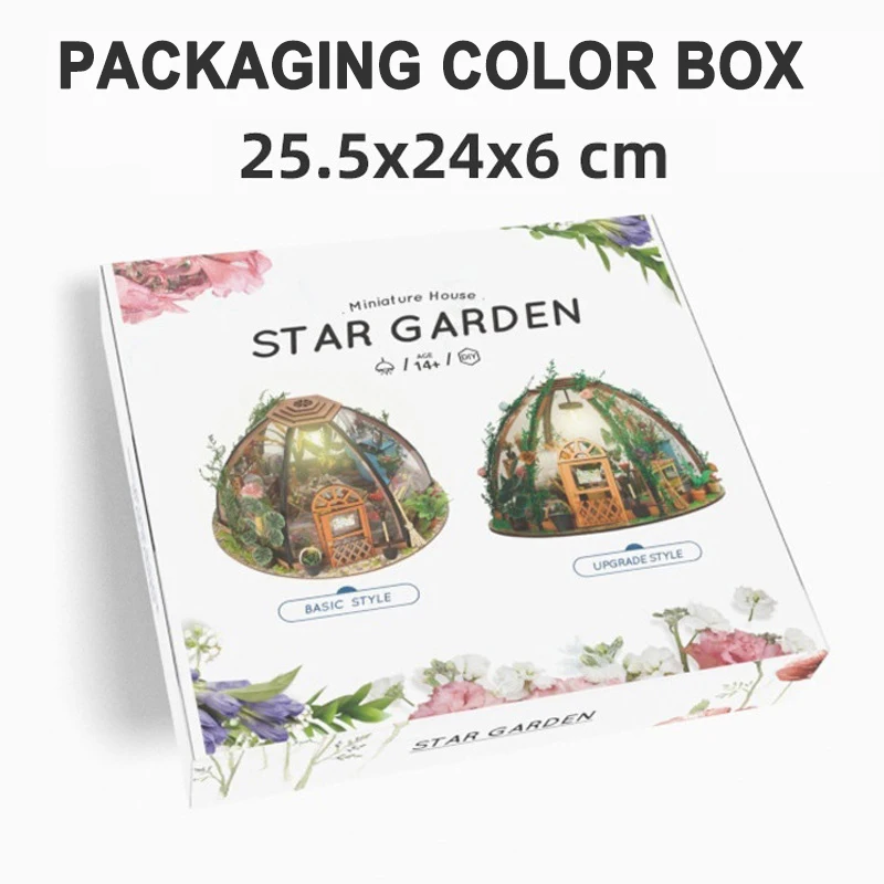 Kit di costruzione assemblati per sala da fiori 3D creativa Modello con luci Puzzle fai da te in legno Decorazione del desktop Giocattoli Regali per bambini