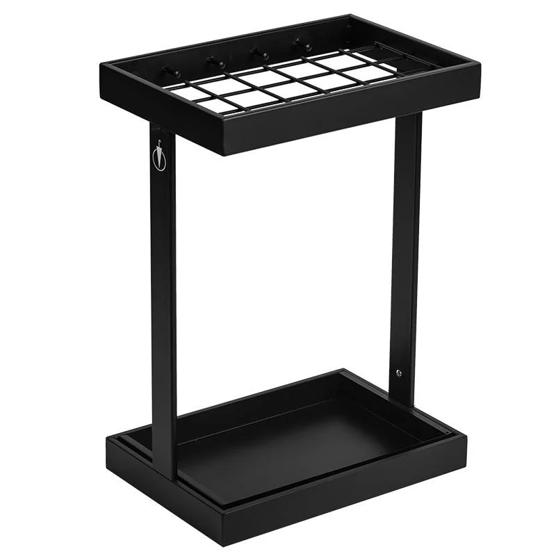

Modern metal waterproof umbrella rack storage rack with drain tray, suitable for entrance, home office, hotel, rain gear storage