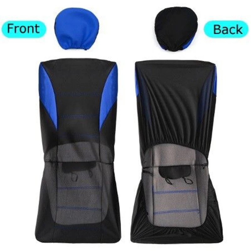 Car Universal Seat Cover Cushion Wear Protector Seat Cover Blue