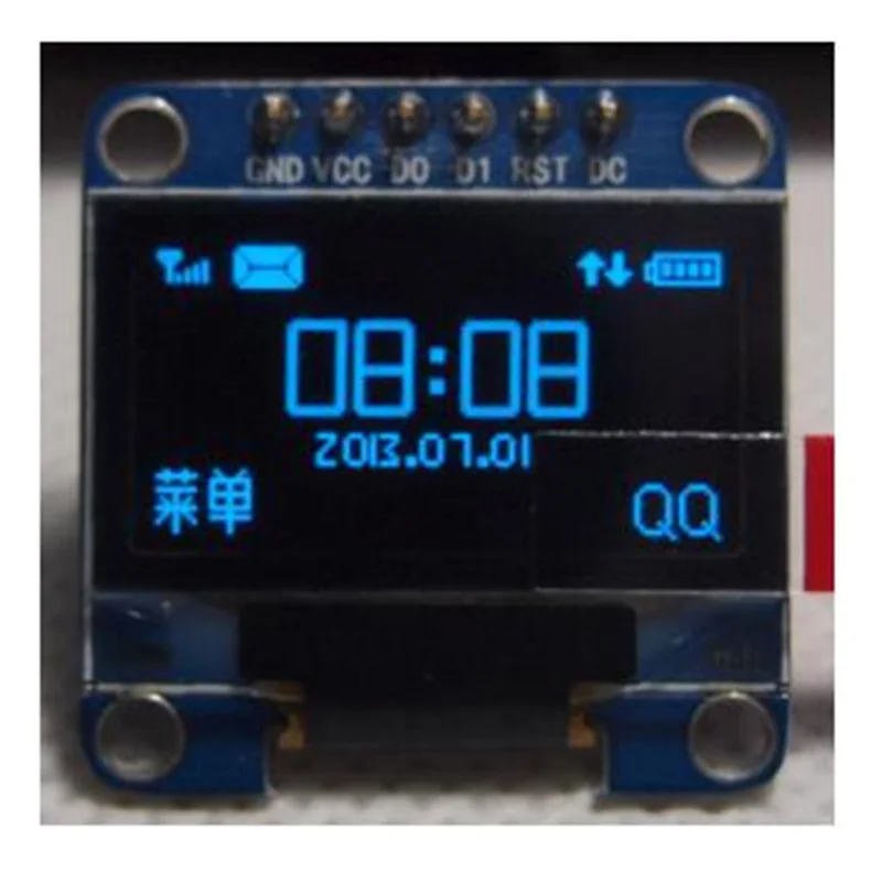 Módulo de exibição OLED azul de 0,96 polegadas Tela curvada flexível E-Ink para produtos eletrônicos DIY