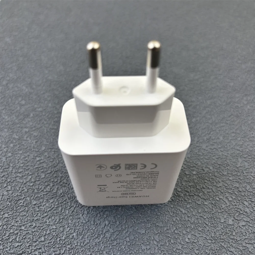 هواوي 66 واط الاتحاد الأوروبي منافذ مزدوجة سوبر تهمة التوصيل تحويل محول الطاقة ل Pura 70 الترا P60 P50 P40 ماتي 50 برو 6A USB C/PD كابل #3