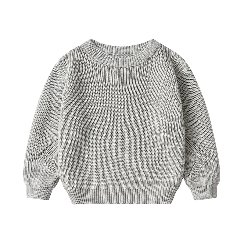 Kids Baby Boys Girls Long Sleeve Pure Color Sweaters Autumn Winter Baby Boy Girl Knit Children\'s Sweaters