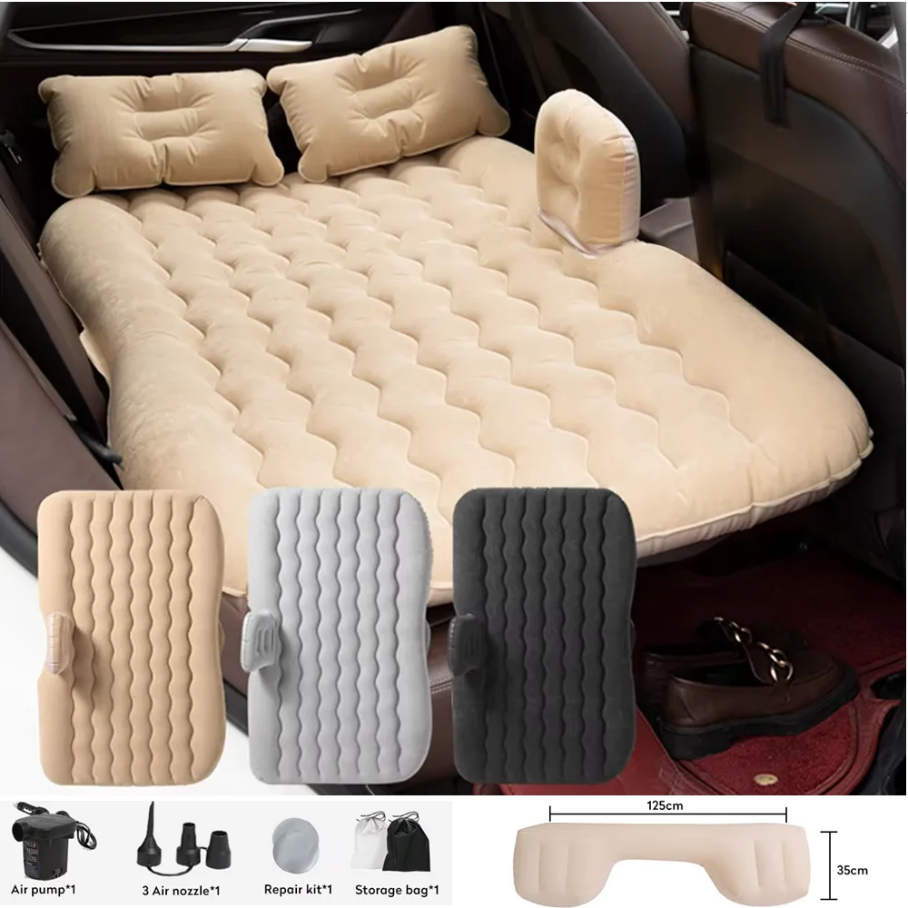 

Foldable Universal Car Inflatable Bed 70x135cm Auto Back Seat Trunk Mattress Air Bed Pillow For Travel Camping Family Outing