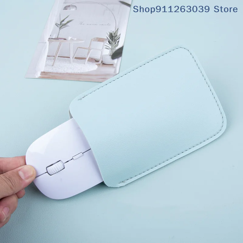 1PC Wireless Mouse Storage Bag Suitable For Magic Mouse2 Protective PU Leather Sleeve Bag Anti-scratch Case