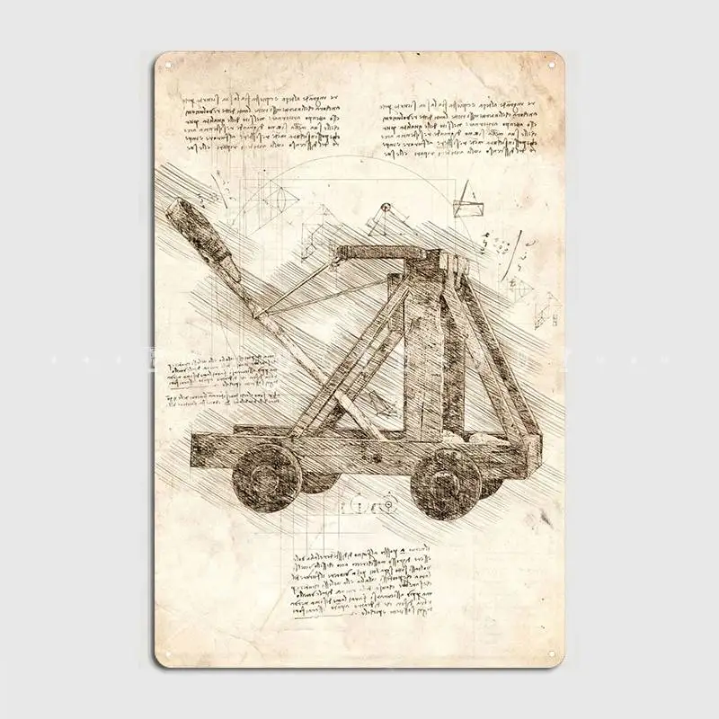 Catapult Metal Plaque Poster Cinema Garage Kitchen Printing Wall Decor Tin Sign Poster