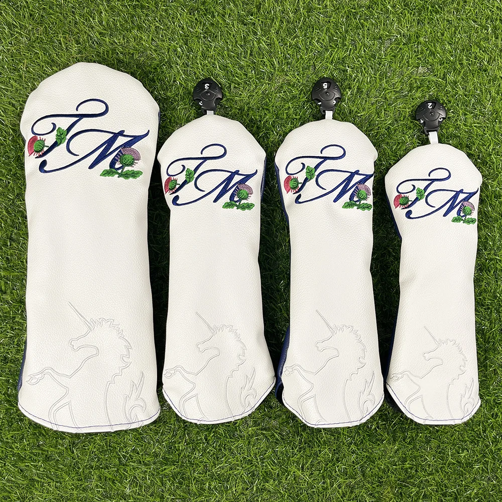 

Minimally embroidered style golf club head cover: , waterproof, safe, golf accessory club protective cover
