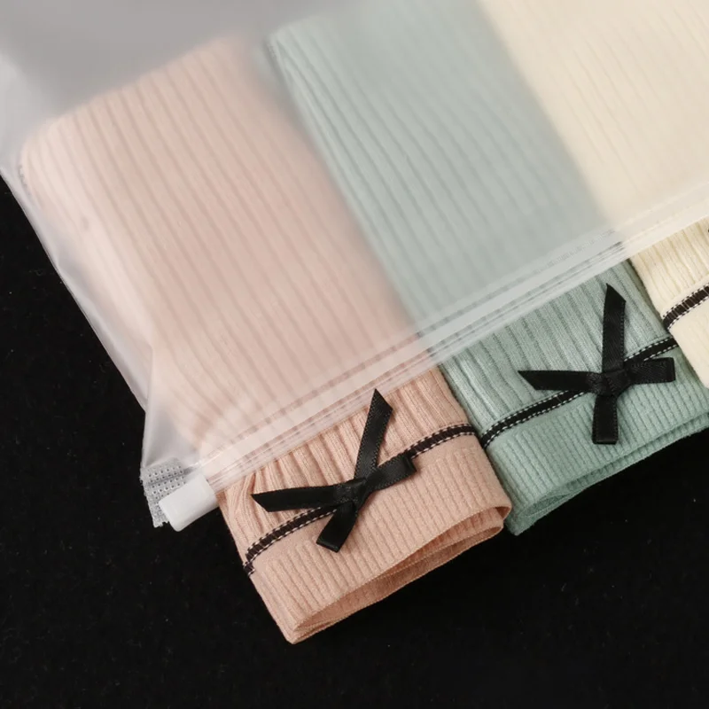 Customized Frosted Ziplock Bags Socks Clothing Storage Bags Small Business Product Packaging Bags Customized Logo Printing