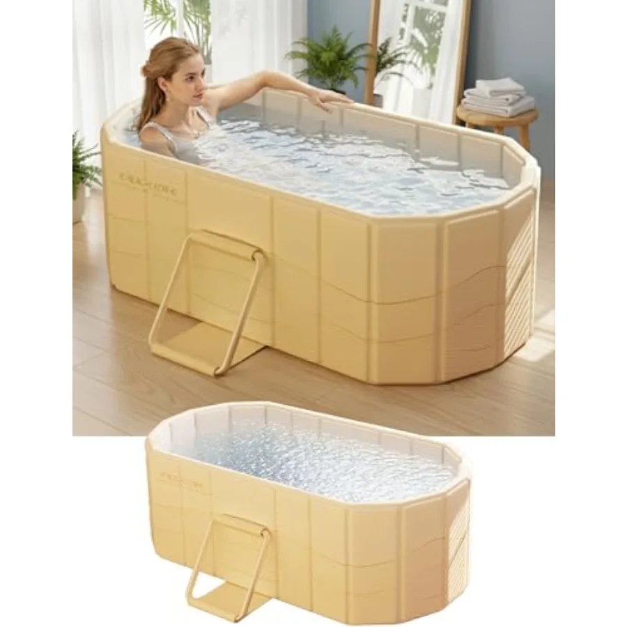 

Porble Batub Ice Ba Tub - Foldable Collsible Batub for Adult Shower Baroom Hot SPA SoakinCold Plunge Tub FreandinBatub 47"Lx22"