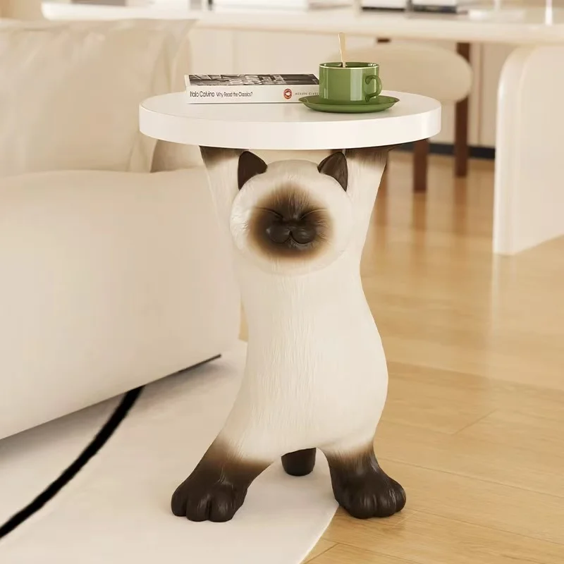 

Cute Cat Storage Table Sofa Side Table Living Room Coffee Table Bedside Table Floor Decoration Housewarming Gift Furniture