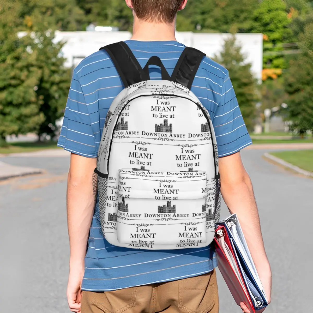 I Was Meant To Live At Downton Abbey Backpack Student BookBag Men Women School Bag Laptop Shoulder Bags