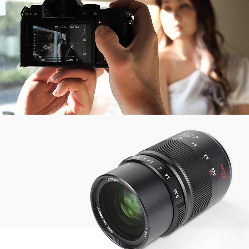 

7artisans 25mm F0.95 APS-C Prime Large Aperture Lens|High sharpness with soft Bokeh|for Sony E/Nikon Z/Fuji XF/Canon/Micro