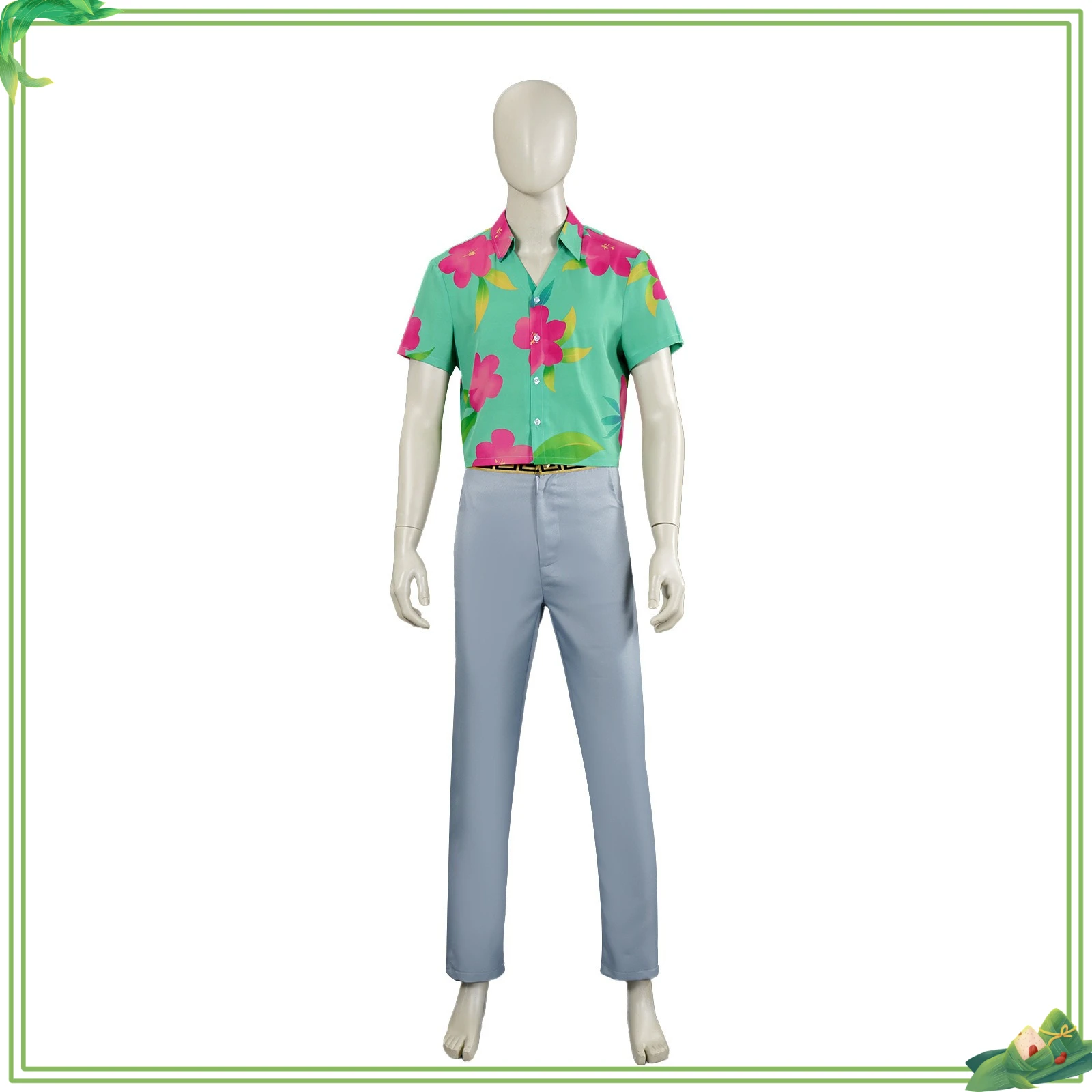 أزياء KPOP Baby Saja التأثيرية للأولاد باللون الأخضر لحفلات الهالوين