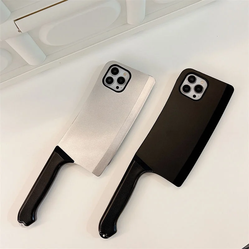 

Creative 3D Kitchen Knife Phone Case For iPhone 17 16 15 14 13 12 Pro Max Wacky Funny Back Cover For Funda iphone 17 Air Case