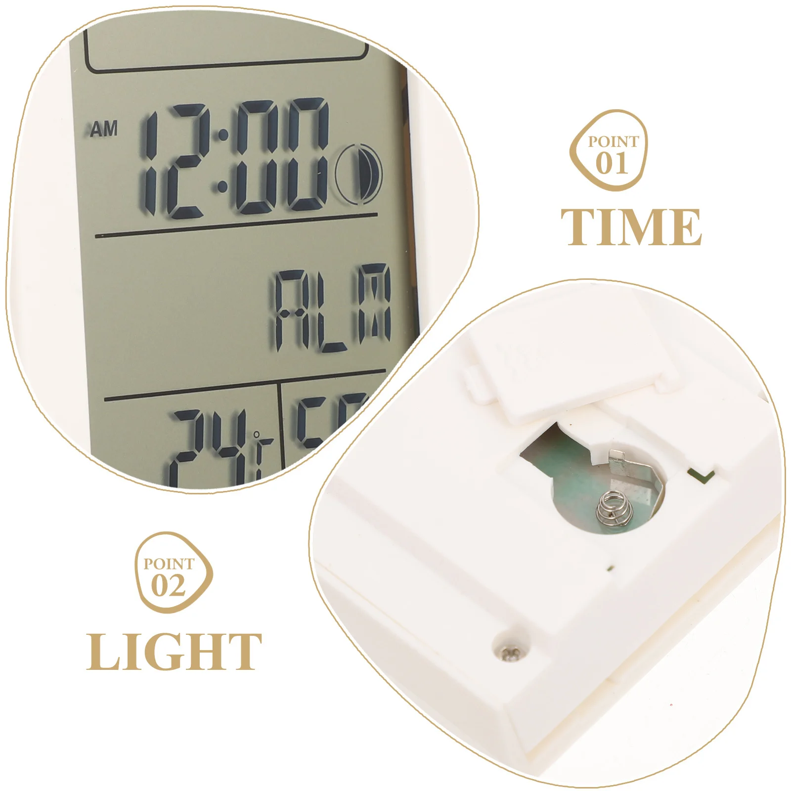 Lcd Digital Weather Station Clock Thermometer Hygrometer Temperature Humidity Monitor Calendar For Home Office Classroom