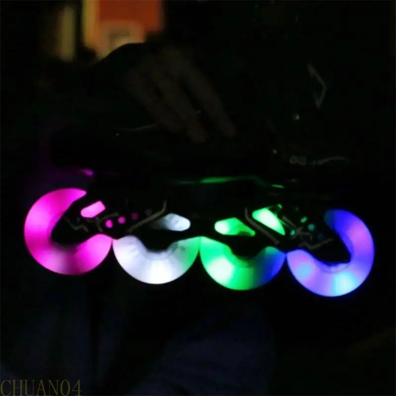 

A1A2 4Pcs Inline Roller Skate Wheels with Led Flashing Inline Skate Wheels LED Lighting Skating Wheels Sliding Roller Enduring
