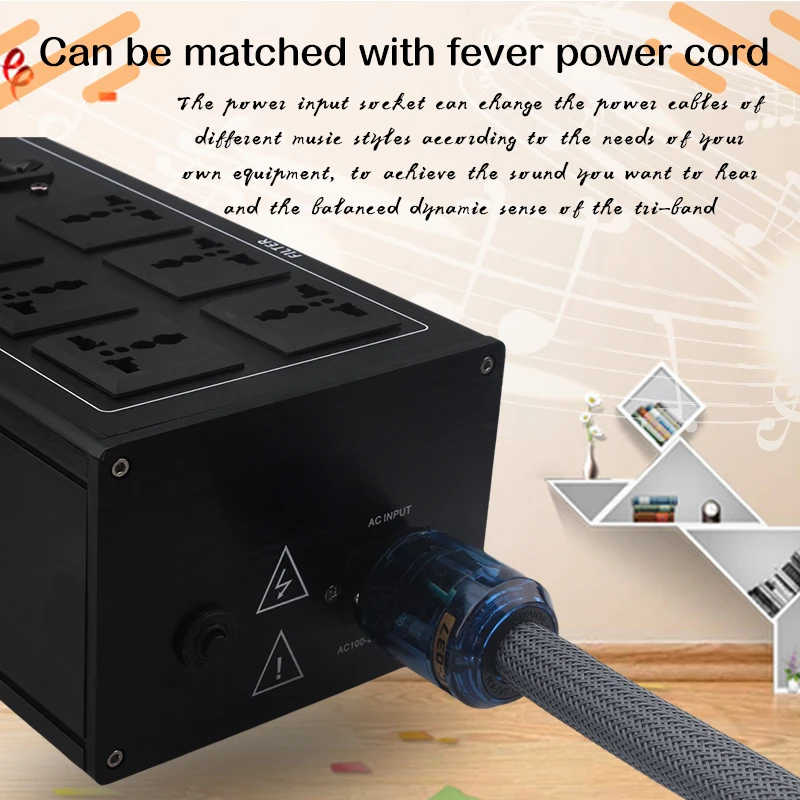 Hifi US/Universal Power Filter Capacitor Lightning Shock Absorber Smart Hifi Power Socket Power outlet