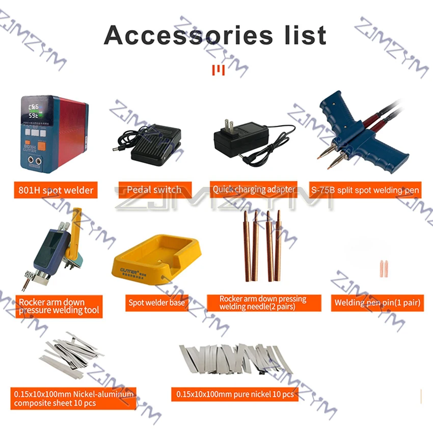 801H Spot Welding Machine 21KW 3500A Pulse Butt Welder 110-240V Power Battery Aluminum Nickel Single Battery Spot Welder