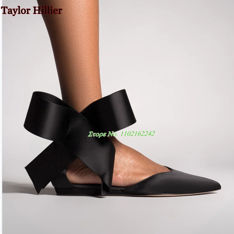 2024 New Spring Breathable Mesh Flat Shoes Pointed Toe Buckle Strap Bow Pumps Fashion  Casual Comfortable Flat Women\'S Shoes 44