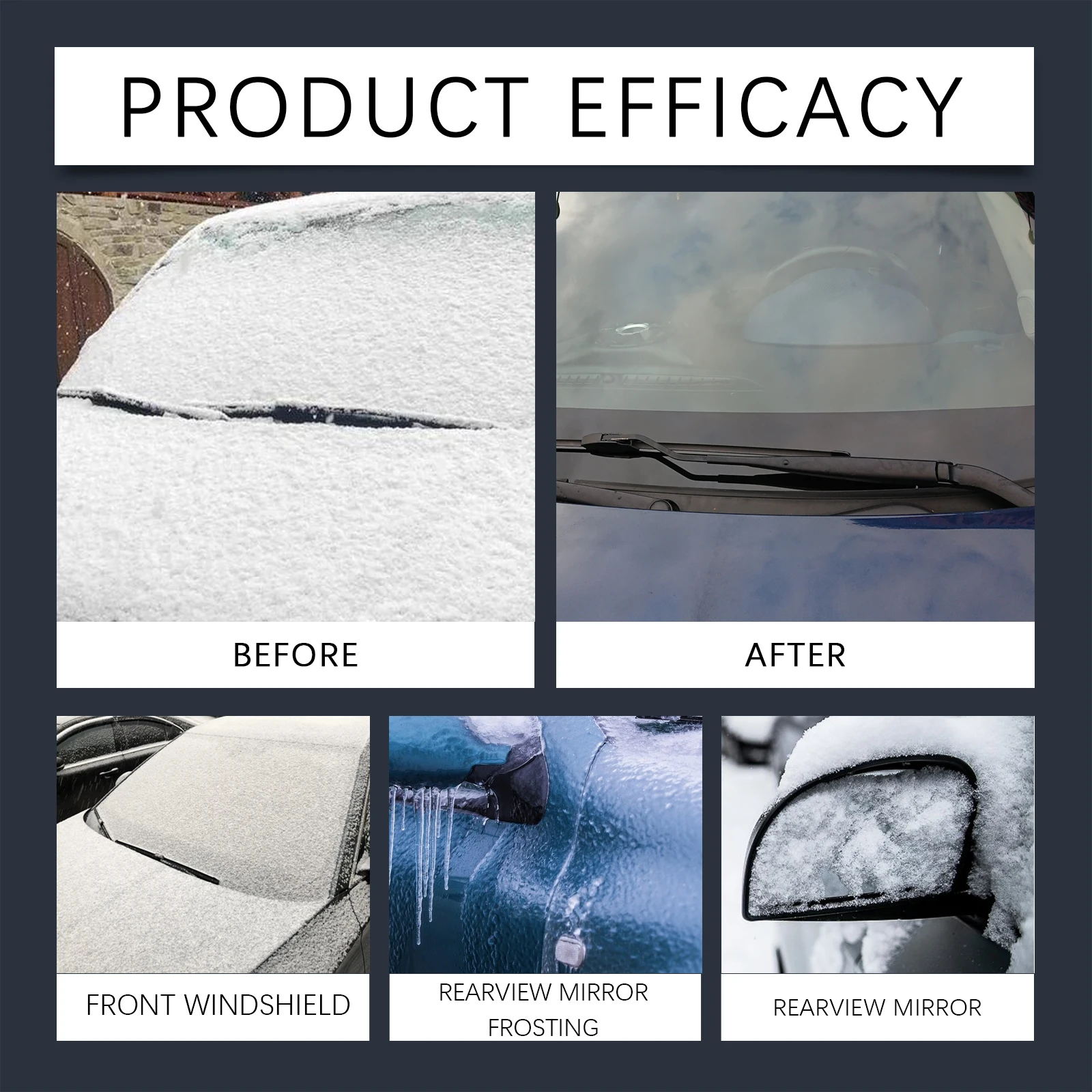 نافذة السيارة وكيل إزالة الجليد لحظة مكافحة الضباب وإزالة الجليد الغبار رؤية واضحة الشتاء نافذة السيارة إزالة الجليد رذاذ الملحقات