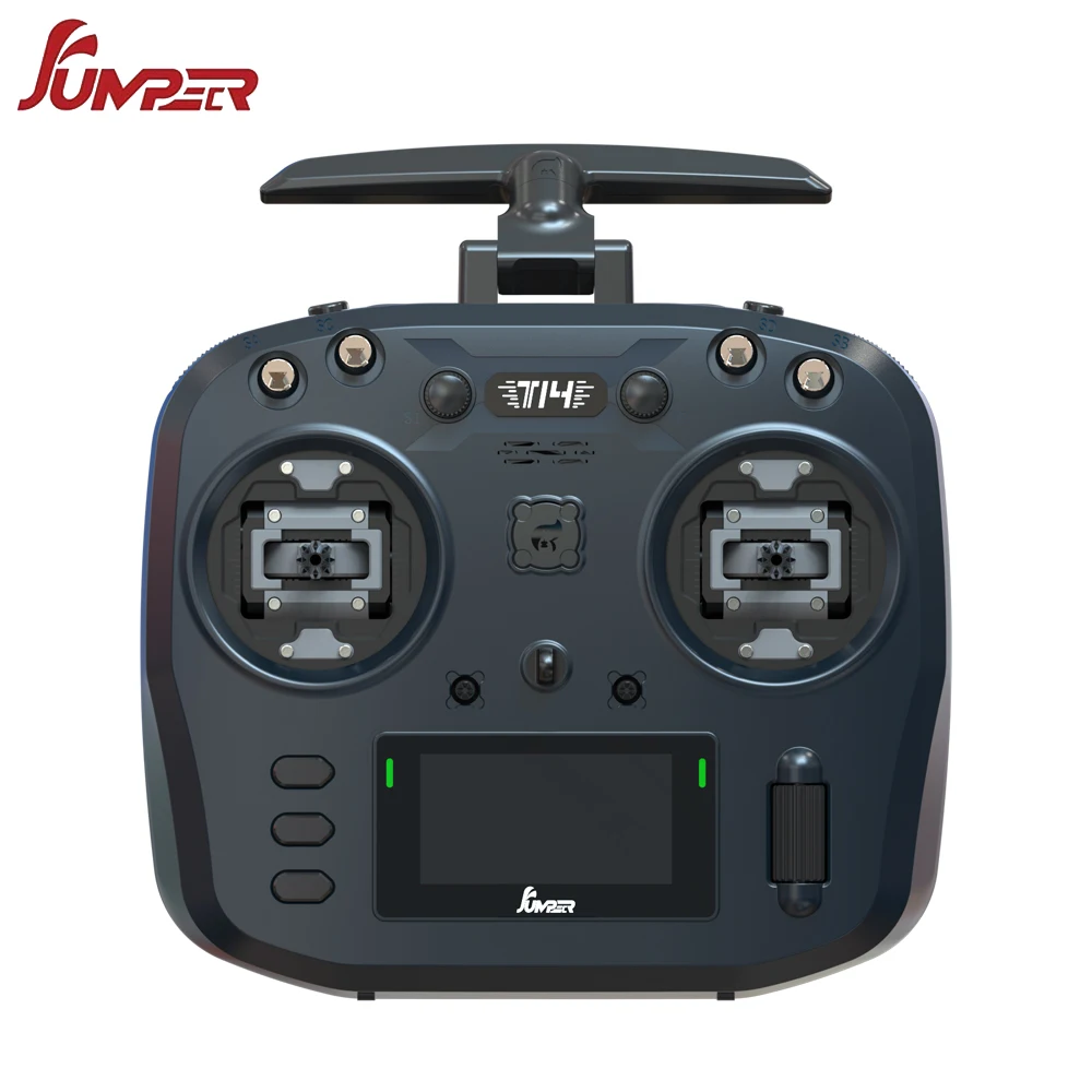 Jumper T14 2.4Ghz/915Mhz 1W ELRS Remote Control CNC Hall Sensor Gimbals Bi-directional Foldable Antenna OLED Display FPV Drone