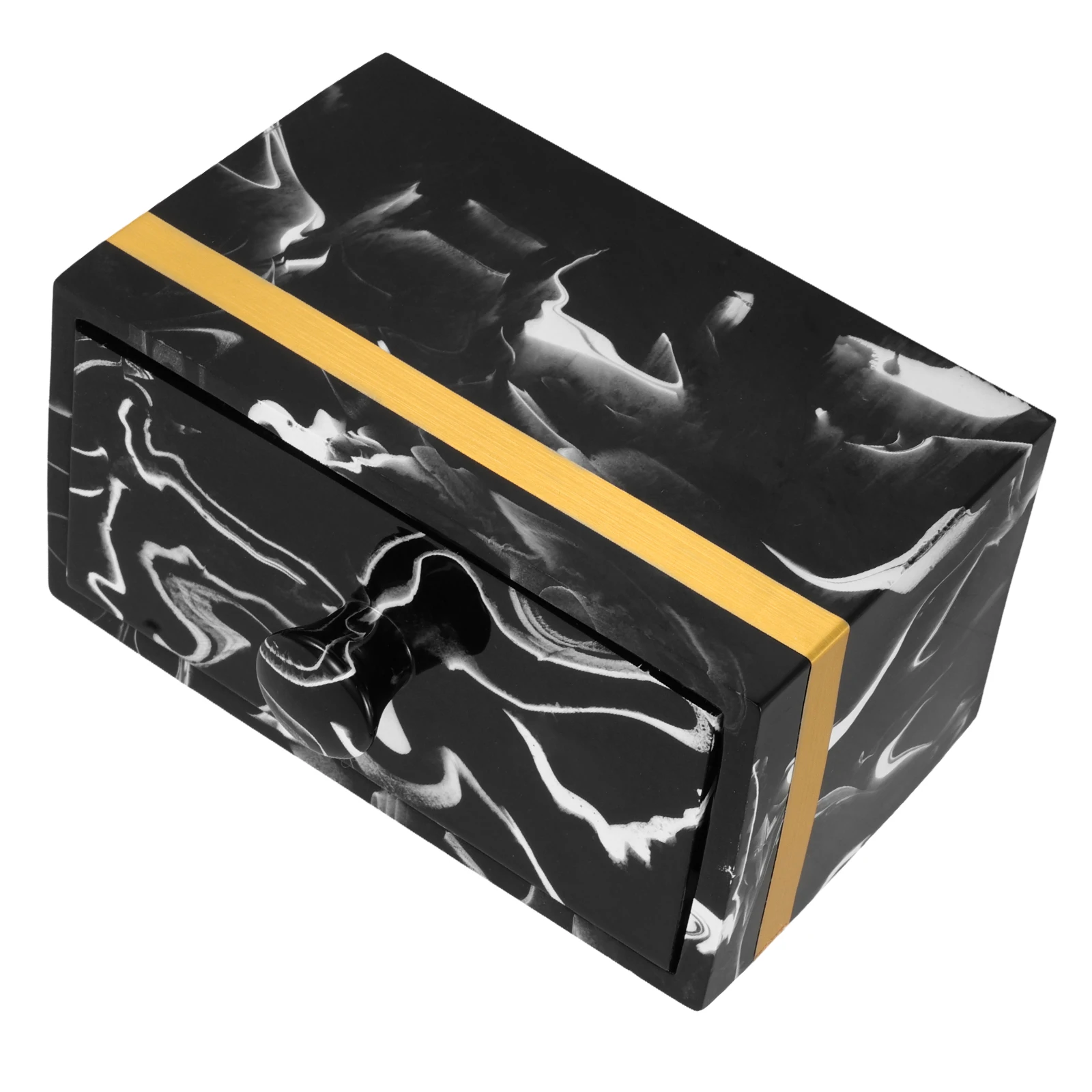 

Cotton Swab Box Dual Compartment Marble Pattern Storage Container ganizer Desktop Bathroom Holder Jar Pad