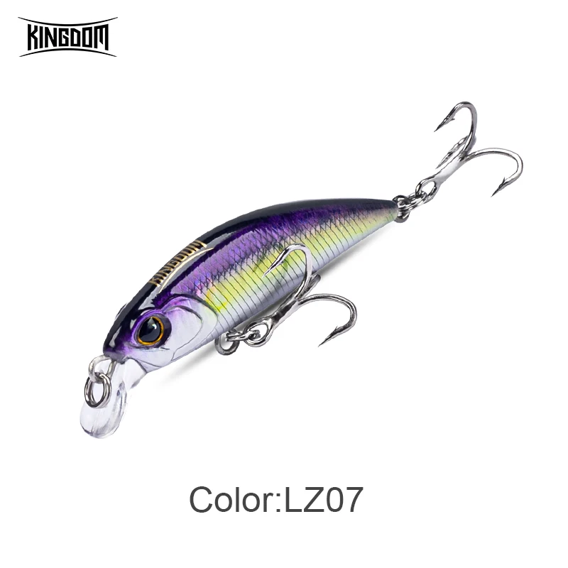 Kingdom Sinking Minnow Angelköder, 45 mm, 60 mm, weit werfender künstlicher harter Wobbler, Wobbler, schlanker Körper, harte Köder für Forellenbarsch