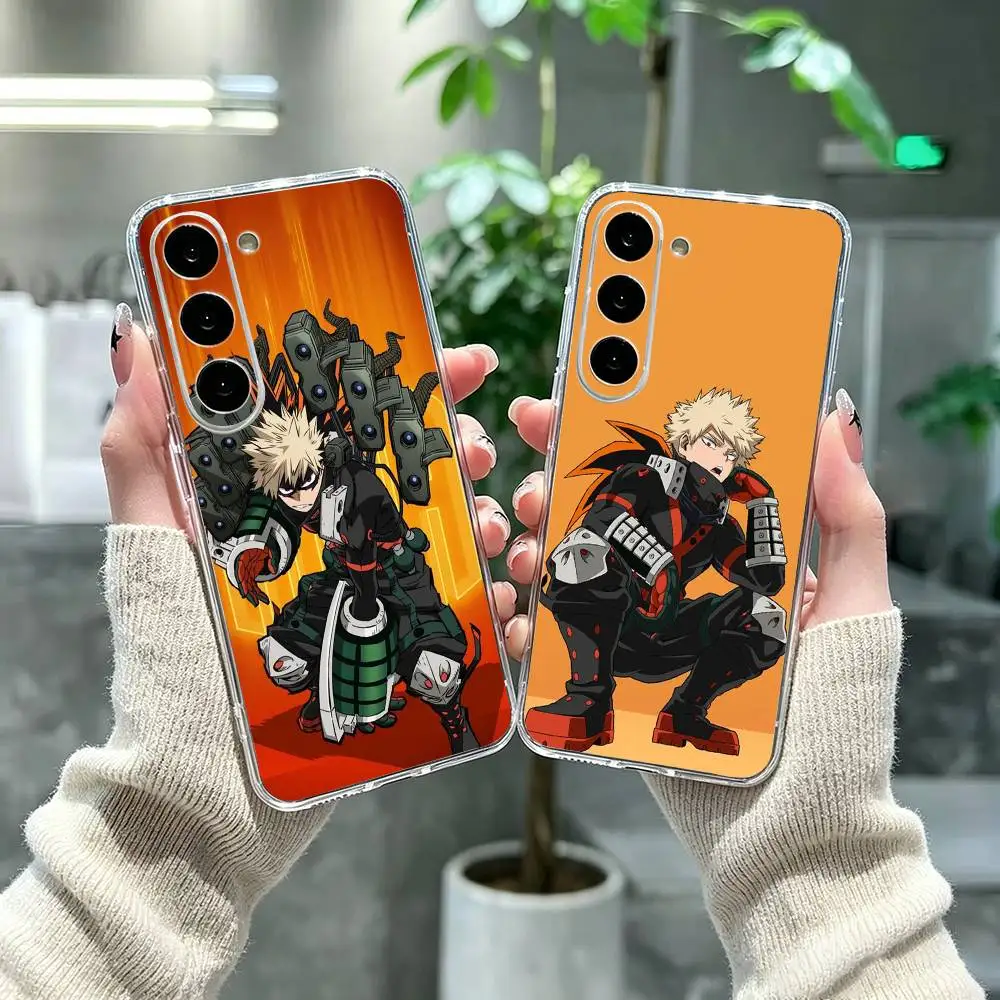 Hot Anime Hero K-Katsuki B-Bakugo Phone Case For Samsung A71, A70, A52, A51, A40, A30, A20 Transparent Cover