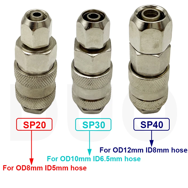 EU Standard SP PP Hose Tube Barb Coupling Quick Release Coupler Suit Pneumatic Fitting Connector For Air Compressor Accessories