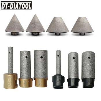 DT-DIATOOL 1 pieza de brocas de biselado de dedo de diamante de 20-82mm de diámetro broca de fresado biselado agrandamiento agujeros de mármol para azulejos cerámica porcelana