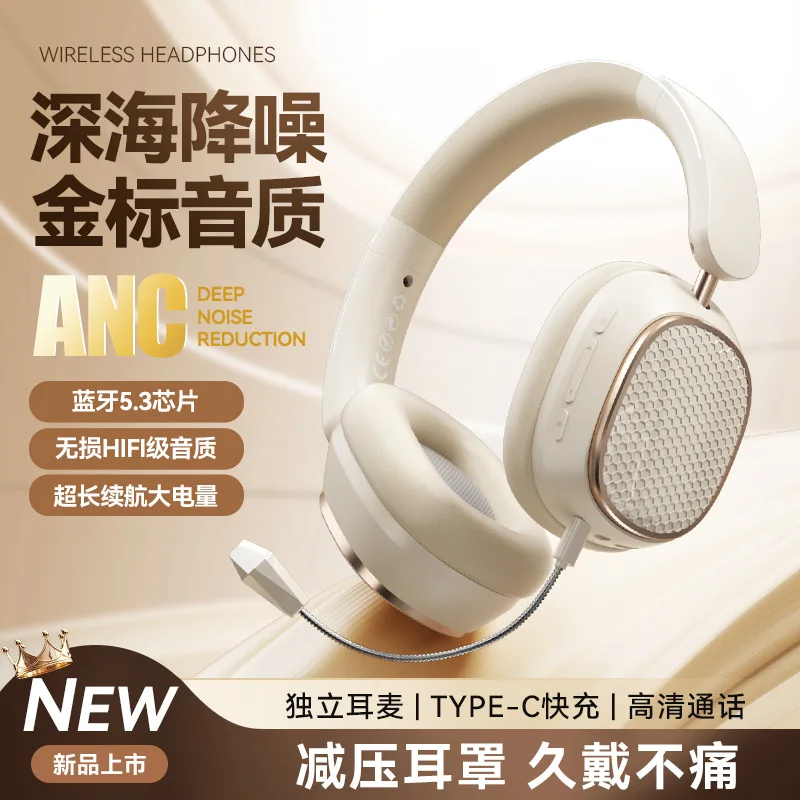 

Suitable forCross-border new e-sports game headset wireless bluetooth headset ANC active noise reduction all-inclusive ear heads