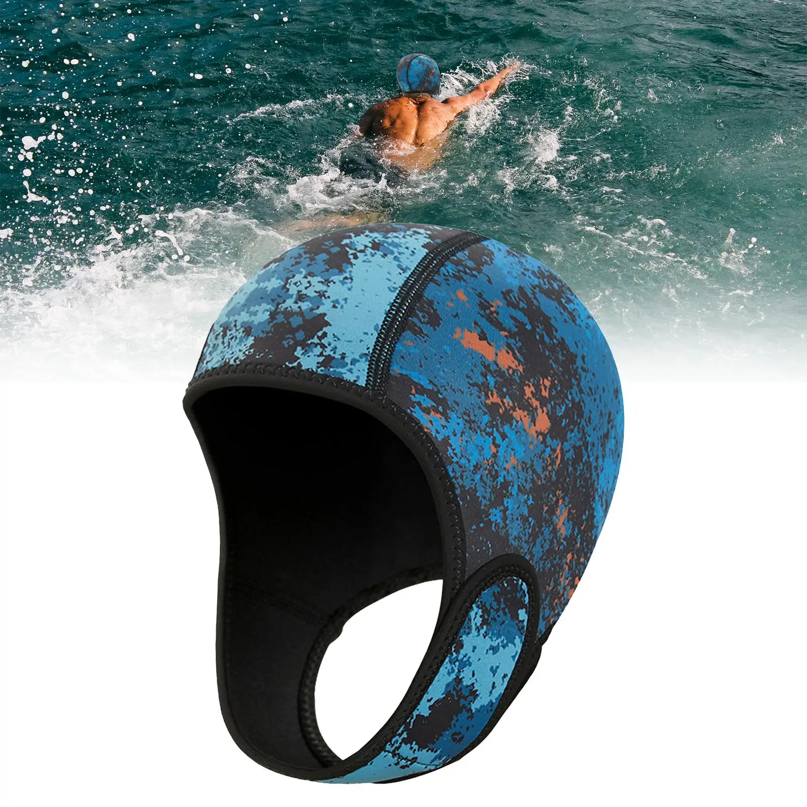 

Elastic Neoprene Diving Cap Scuba Hood Quick Dry Swim Cap for Women Men Kids Water Activities