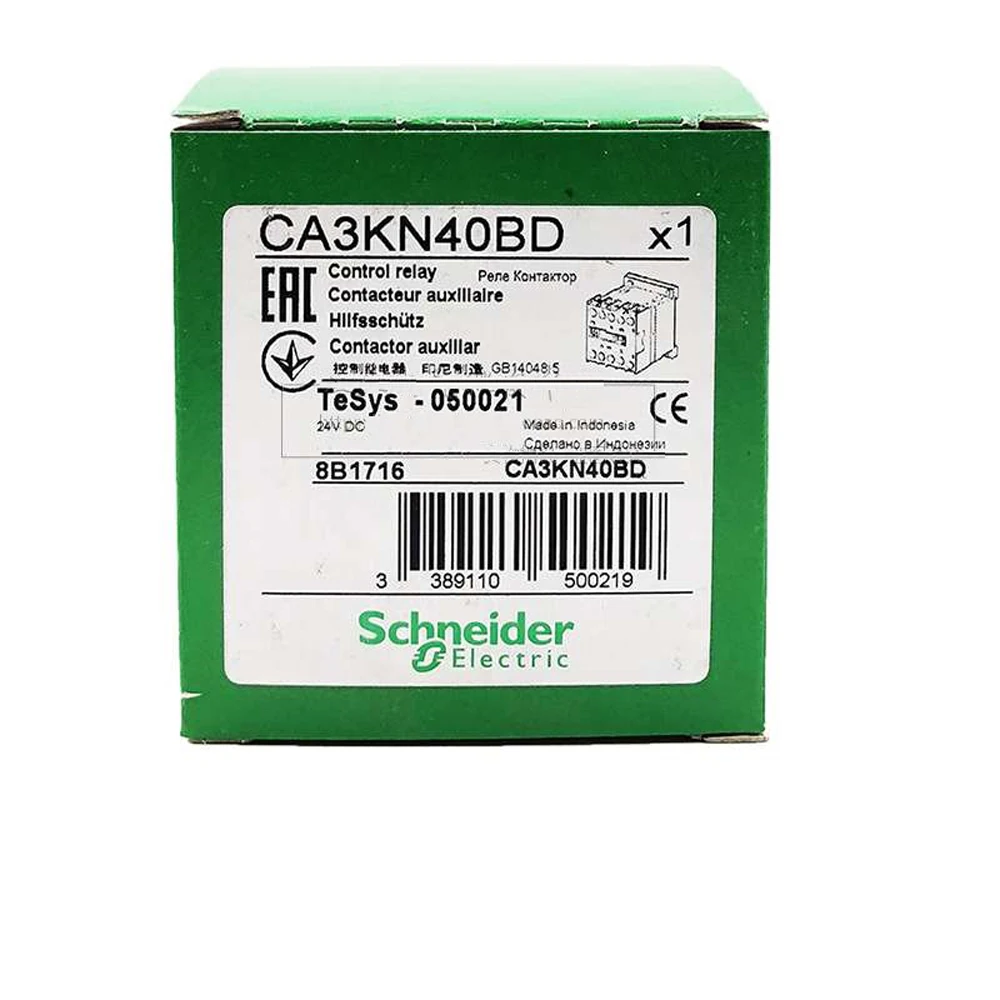 New Original Schneider Electric Tool Circuit Control Loop Accessory CA3KN40BD CAK Contactor Relay 4NO+0NC DC24V TeSys K Contact