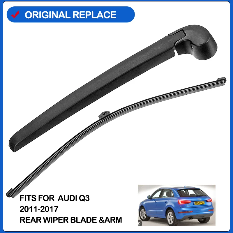 For Audi Q3 Hatchback 2011-2017 Car Rear Wiper Blade and Arm Fit Tailgate Window Rain Brush Windshield Windscreen