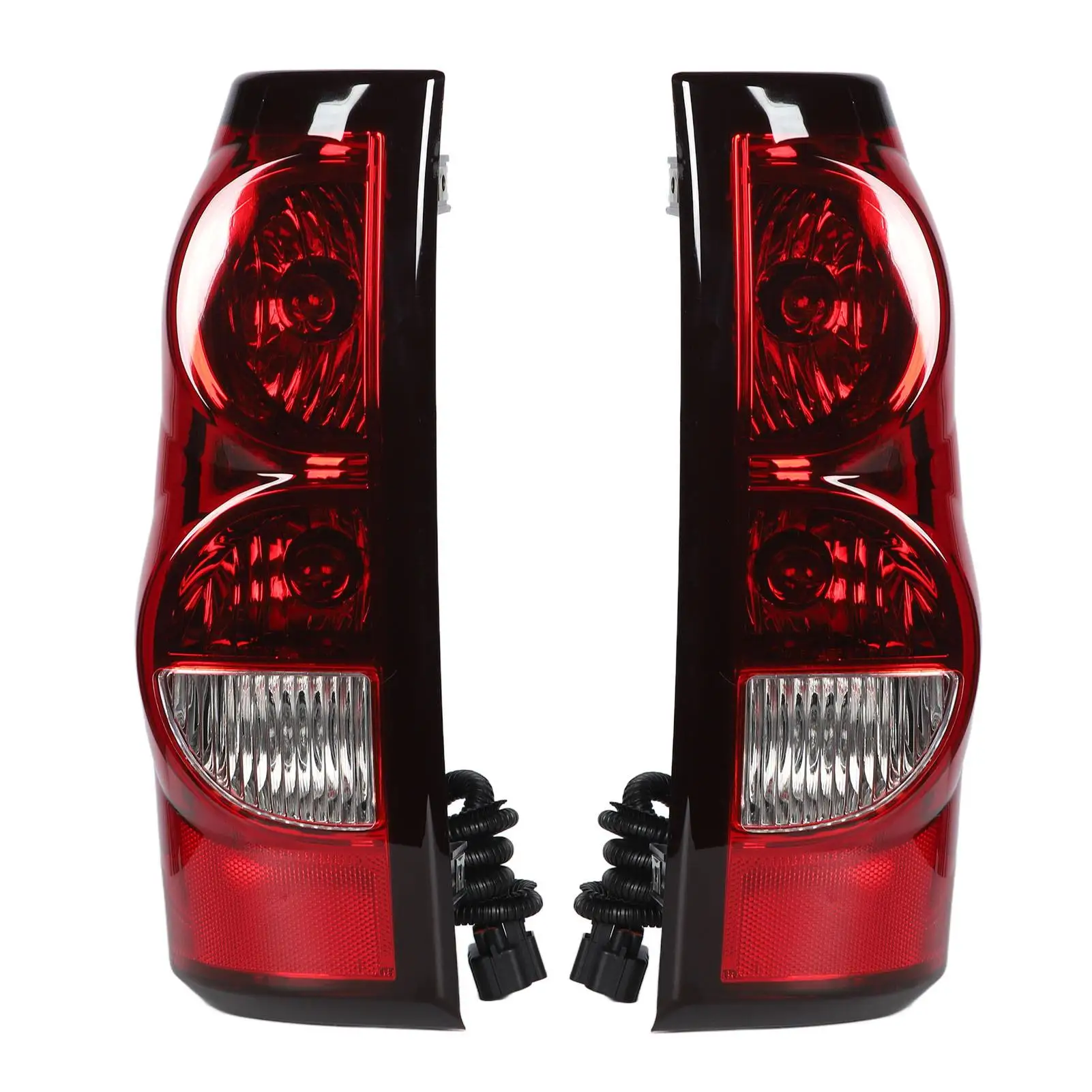 2PCS Red Black Rear Left Right Tail Lights 55112990AC Waterproof Brake Lamps Replacement 1500 2500 3500 2007