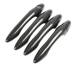 For Kia Picanto Morning LHD 2012 2013 2014 2015 2016 Carbon Fiber Color Car Door Handle Cover Trim Sticker Styling Accessories